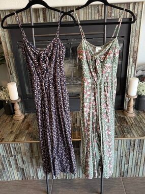 As U Wish Olive Green Floral Strapless Jumpsuit with Spaghetti Straps